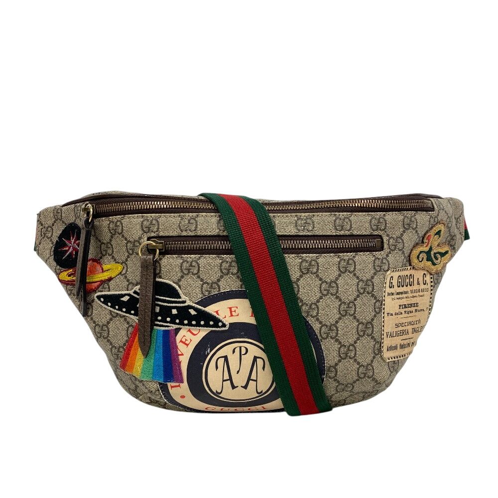 GUCCI/グッチ 213048 GGスプリームキャンバス ボディバッグ ベージュ