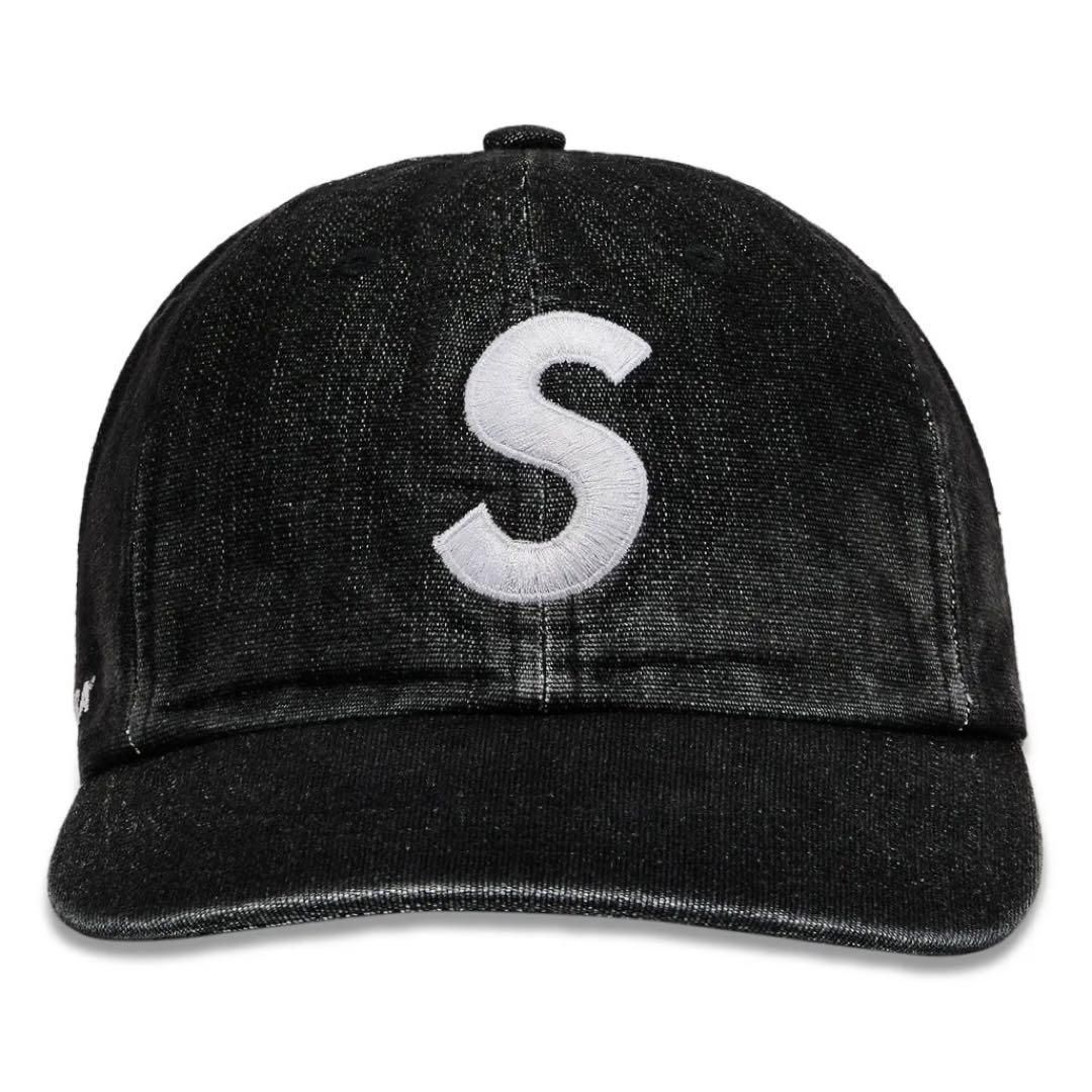 Supreme シュプリーム コーデュラ デニム ブラック キャップ 黒 CORDURA DENIM S LOGO 6 PANEL SS25H90 0888977231791 BLACK 6パネル エスロゴ 刺繍