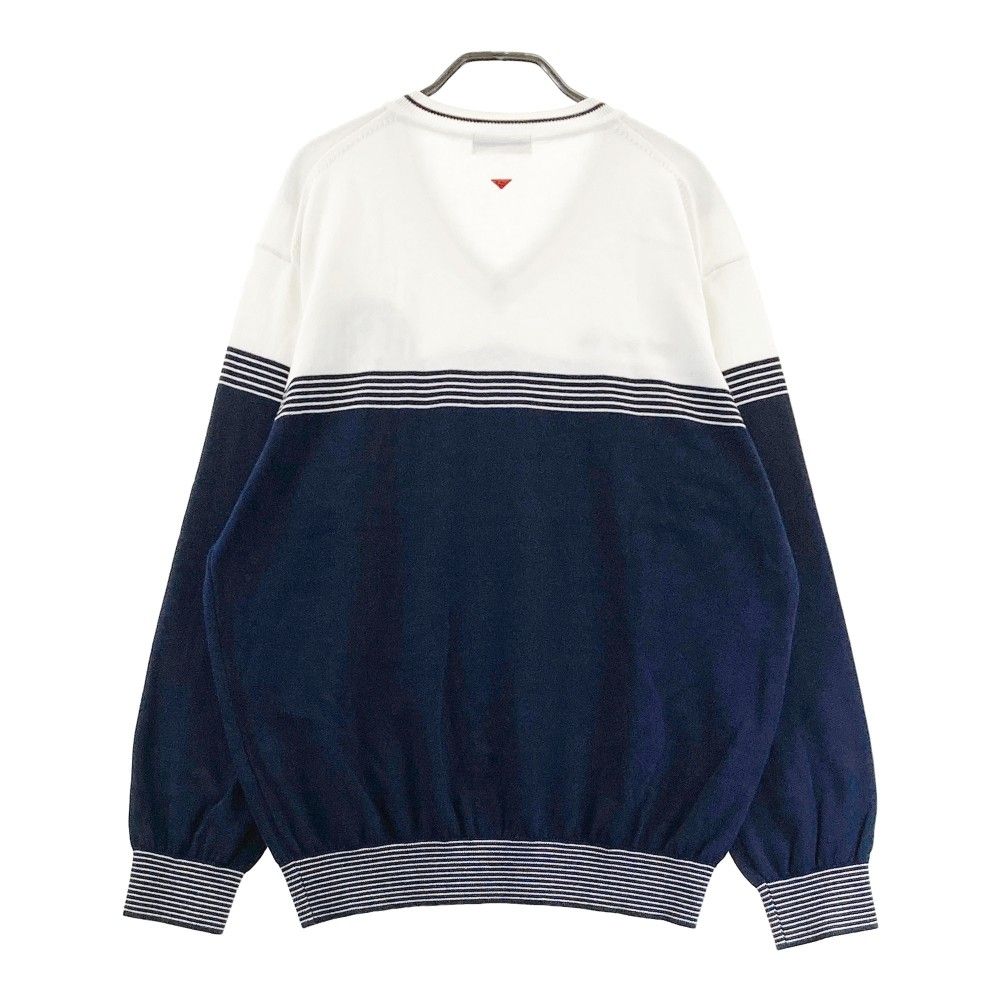 and per se ネイビー模様セーターLL and per se ネイビー セーター LＬ アンパシィ 2024年モデル