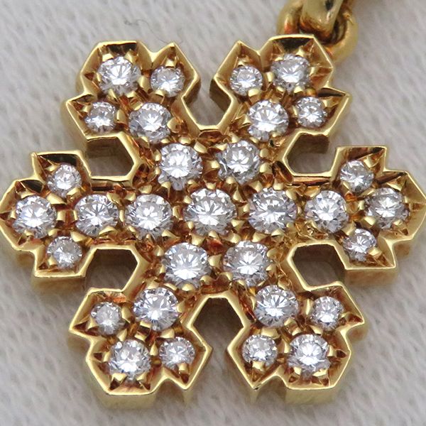 ブルガリ BVLGARI ペンダントトップ スノーフレーク K18YG 