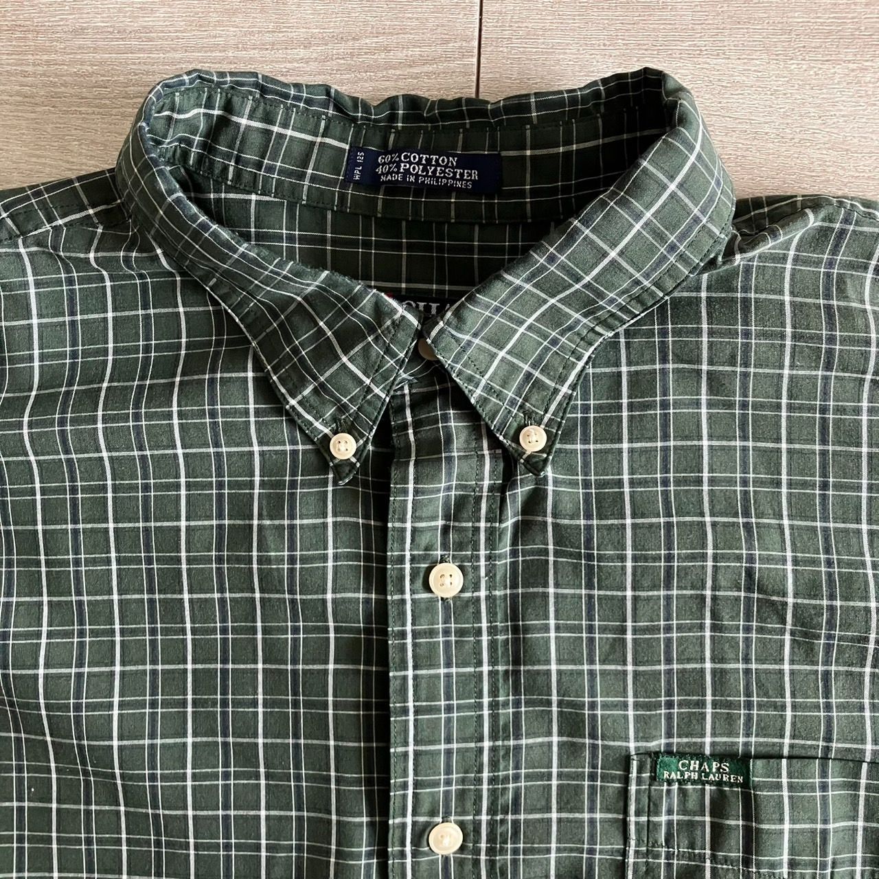 菅田将暉 着用 CHAPS チェックシャツ 緑 紺 白 XXL - メルカリ