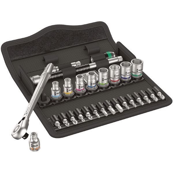 WERA ヴェラ 差込角1|4DR 28点組 ZYKLOP ソケットレンチ セット 004021 工具 ツール DIY 作業工具 道具 レンチ