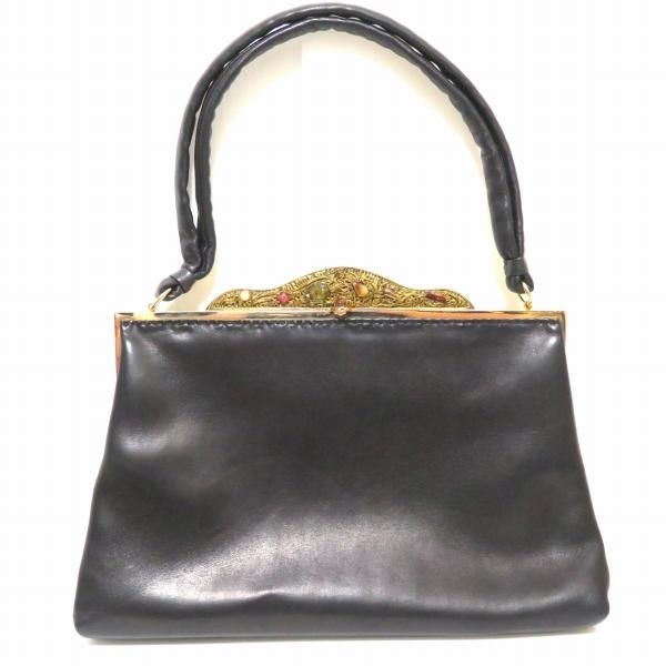 【激レア✨️美品】HAMANO 濱野皮革工藝 サンピエトロ クロコダイル ブラック anb ハマノ HAMANO ハンドバッグ サンピエトロ 濱野皮革工藝