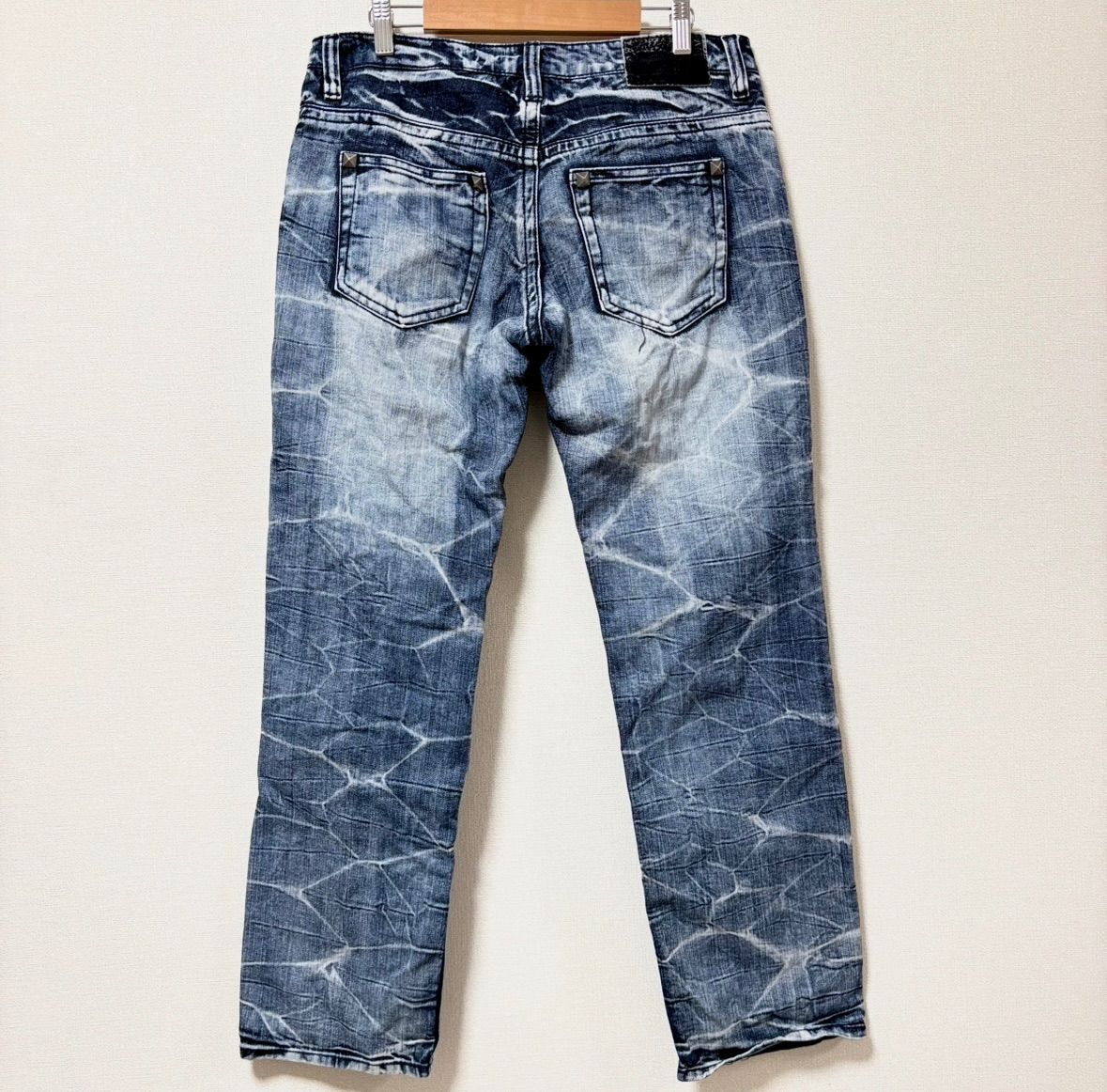 美品✨ジバンシィ ダメージデニム レザーパネル デストロイ加工 ヴィンテージ風 美品✨ジバンシィ ダメージデニム レザーパネル デストロイ加工