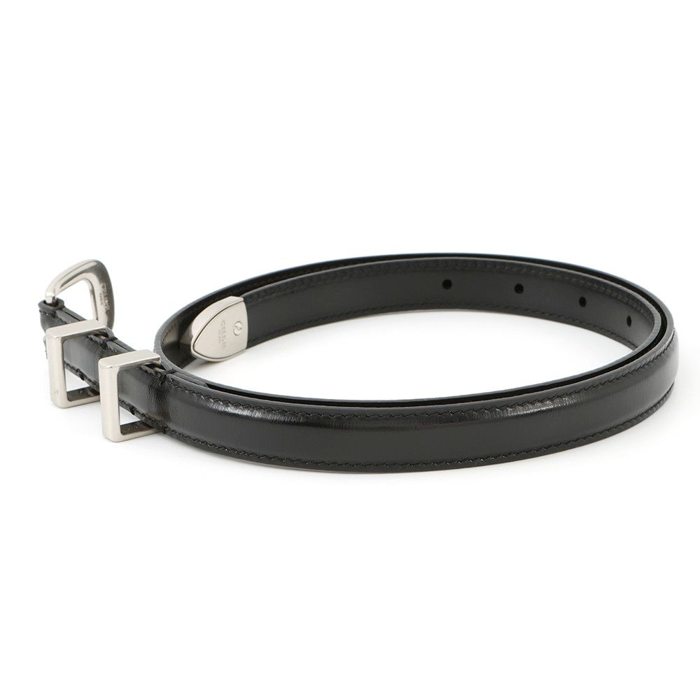 CELINE ブラック レザーベルト サイズ80 ウエスタン