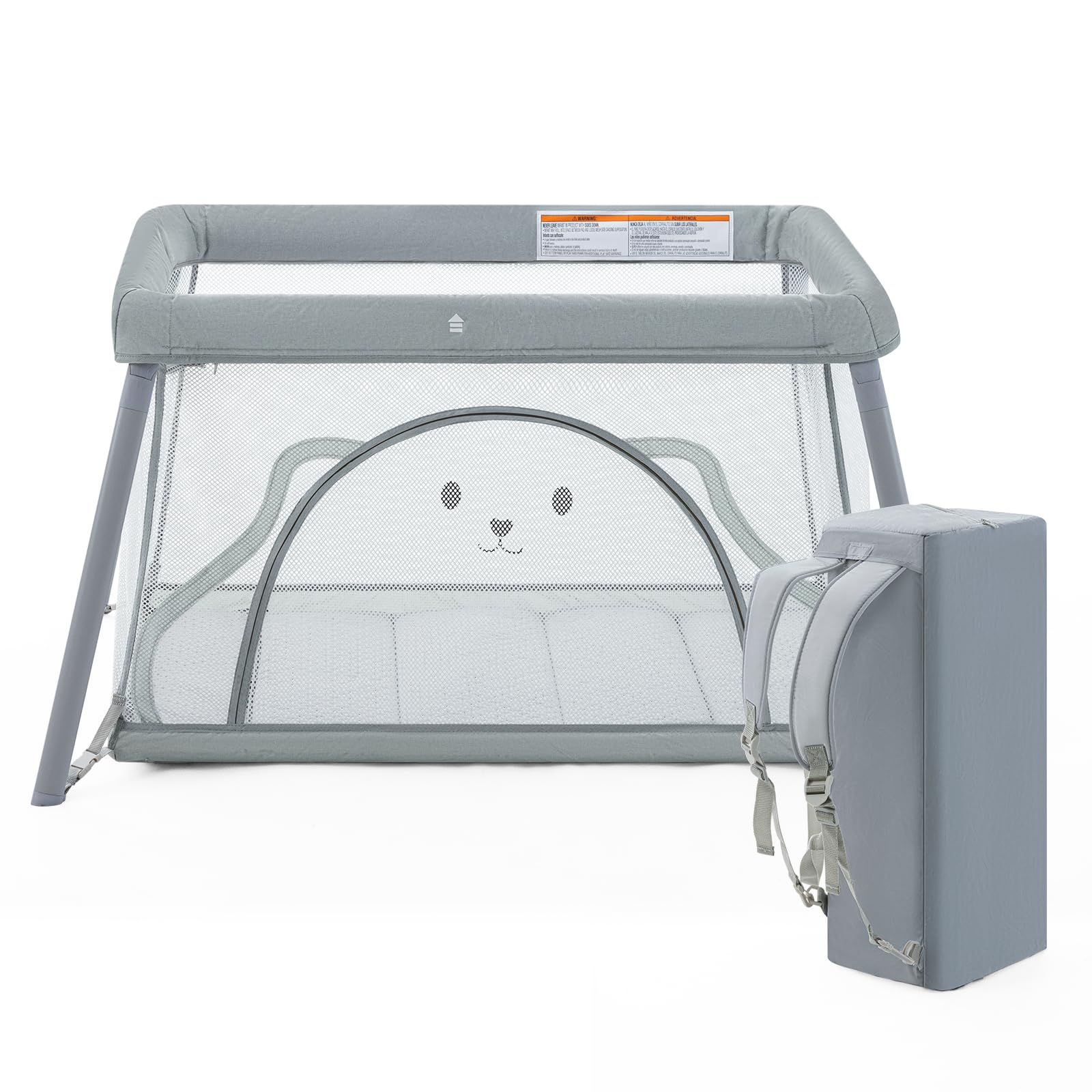 CHOZAN ベビーベッド 折りたたみ ベビープレイヤード マットレス付き 組み立て不要 ベビーベッド 持ち運び 収納便利 ベビーサークル 多機能 コンパクト 0-3歳