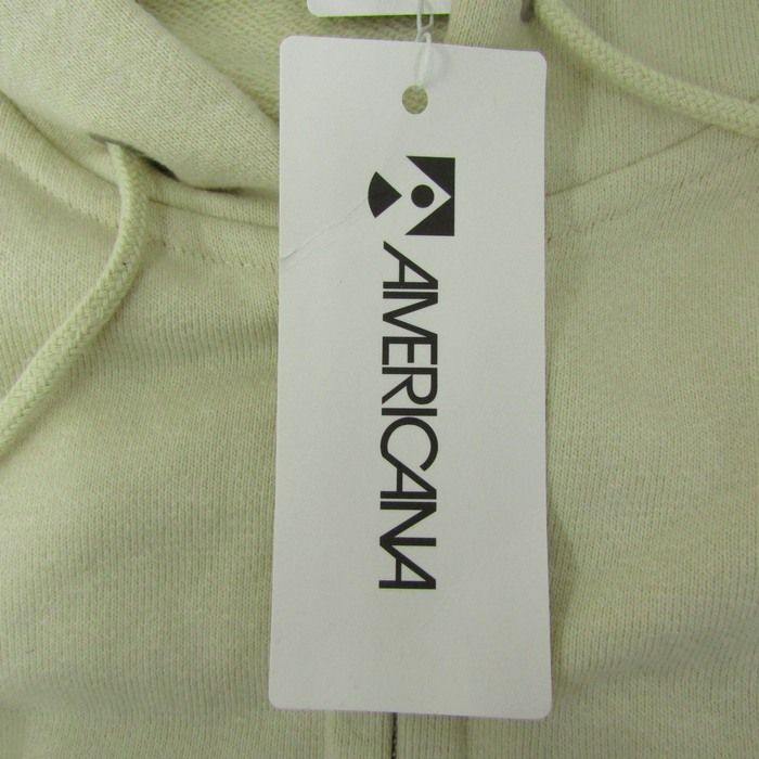 AMERICANA - アメリカーナ パーカー トップス ロング丈 スウェット ジップアップ 日本製 未使用品 レディース ﾌﾘｰサイズ ホワイト AMERICANA AMERICANA/アメリカーナ】 WIDE FULLZIP HOODIE（パーカー）｜L
