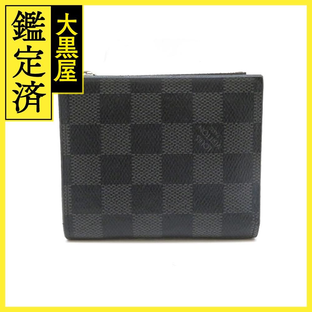 LOUIS VUITTON ルイ・ヴィトン ポルトフォイユ・スマート ダミエ・グラフィット N64021  イニシャル有【430】2147100467420