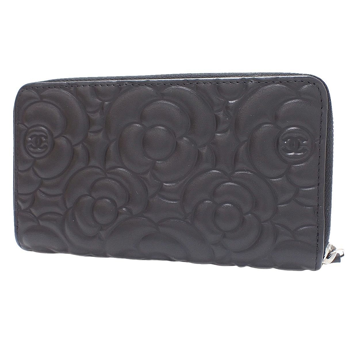 CHANEL(シャネル) カメリア ココマーク ジップウォレット ロング