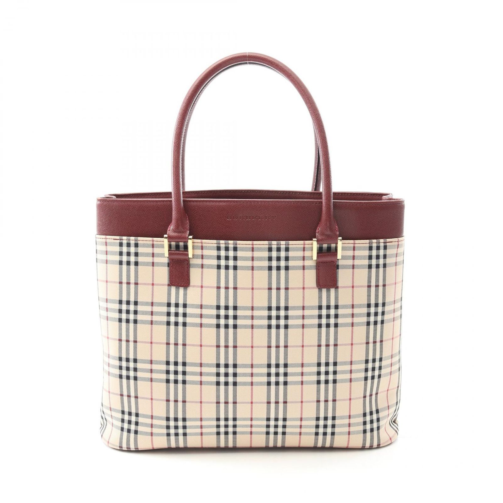 バーバリー BURBERRY トートバッグ ノバチェック ベージュ キャンバス 