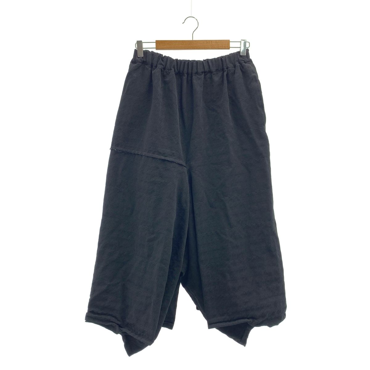 COMME des GARCONS コムデギャルソン 2025SS 製品染め クロップドワイドパンツ S ブラック レディース