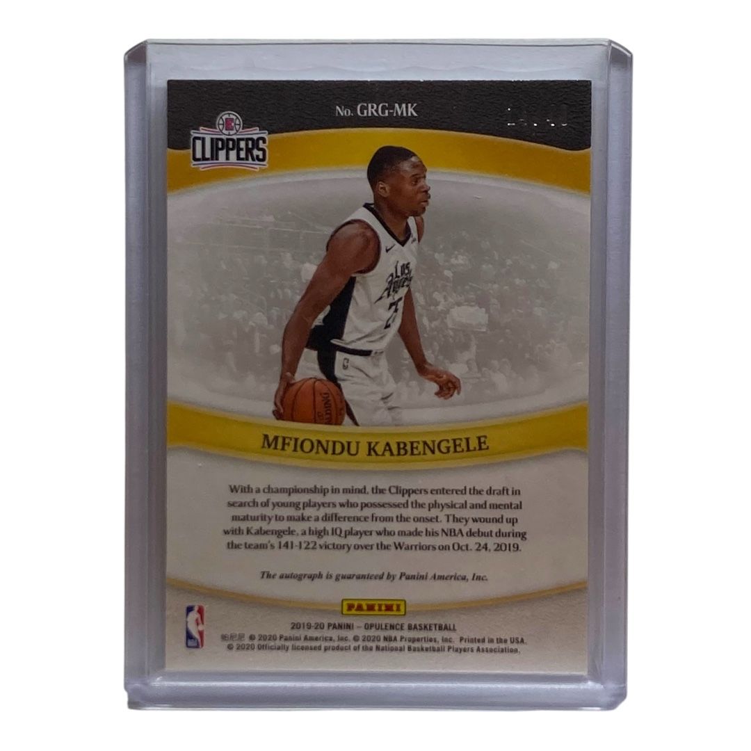 PANINI NBAカード OPULENCE MFIONDU KABENGELE CLIPPERS 14/49 #GRG-MK 送料無料 中古 IT2 PANINI NBAカード OPULENCE MFIONDU KABENGELE CLIPPERS 14/49