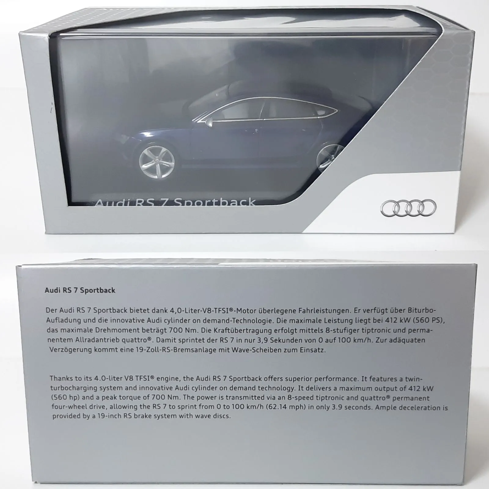 ミニカー 1:43 アウディ ディーラーモデル Audi RS 7 Sportback 