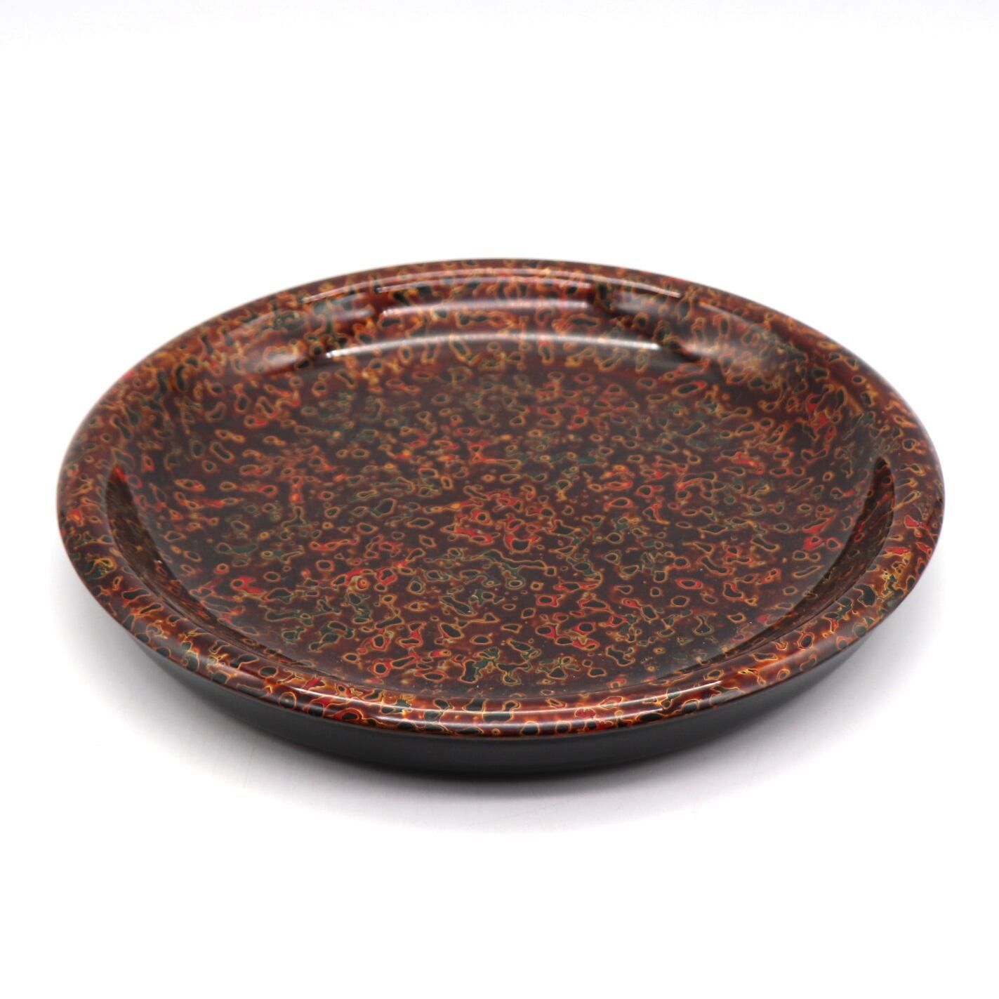 津軽塗（唐塗）バカ塗り・丸盆・お盆・トレー・No.210529-63