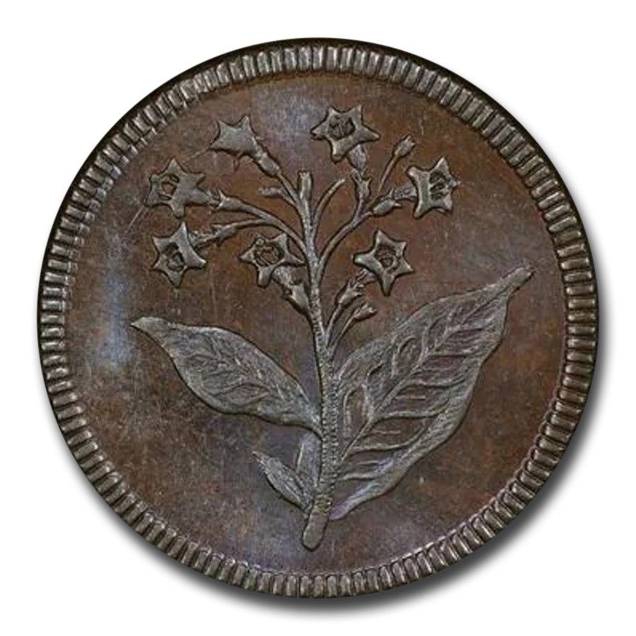 1850 Great Britain Tabacco Farthing Token MS-64 PCGS Brown