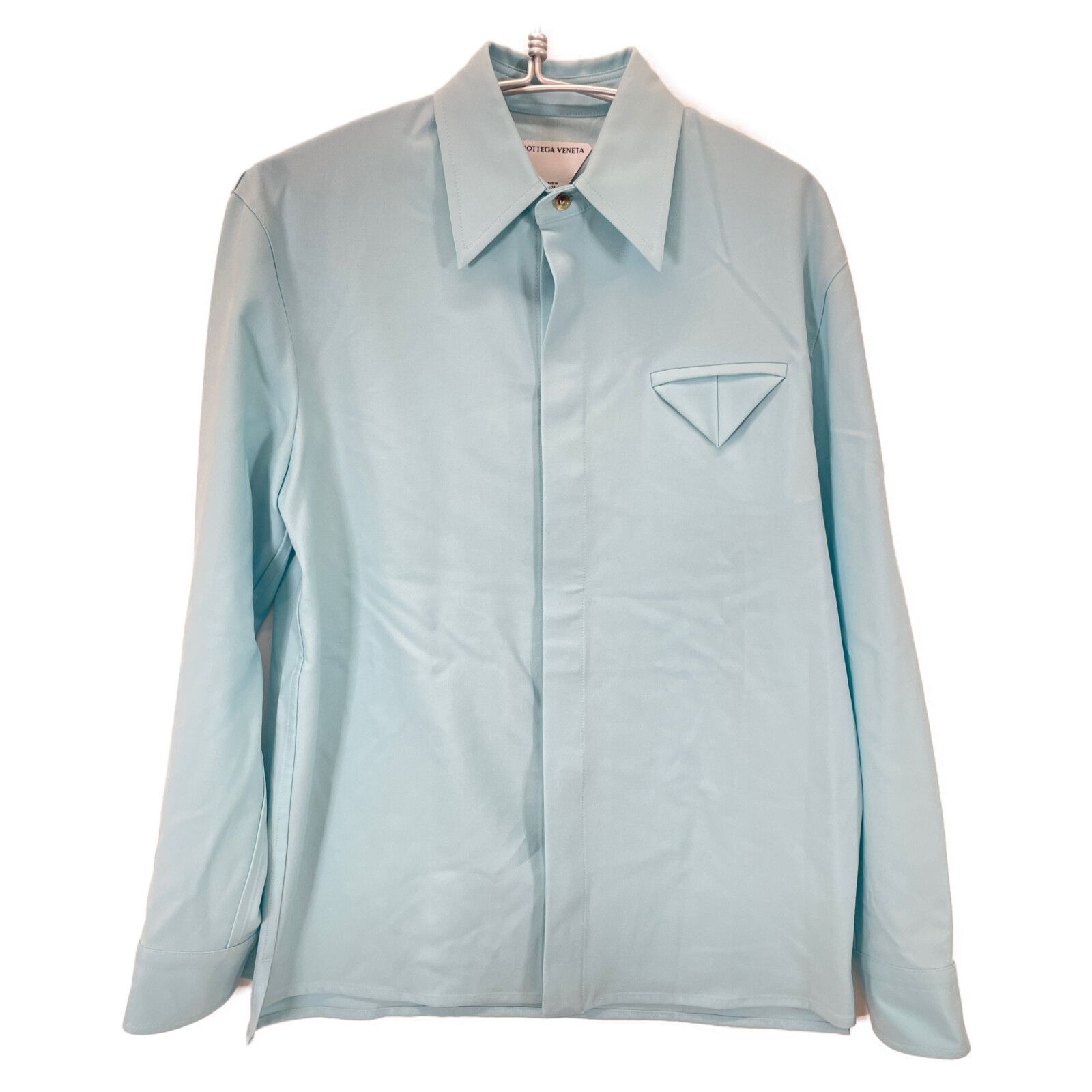 BOTTEGA VENETA ボッテガヴェネタ 25 SS ﾌﾞﾙｰ ｳｰﾙﾂｲﾙｼｬﾂ 38