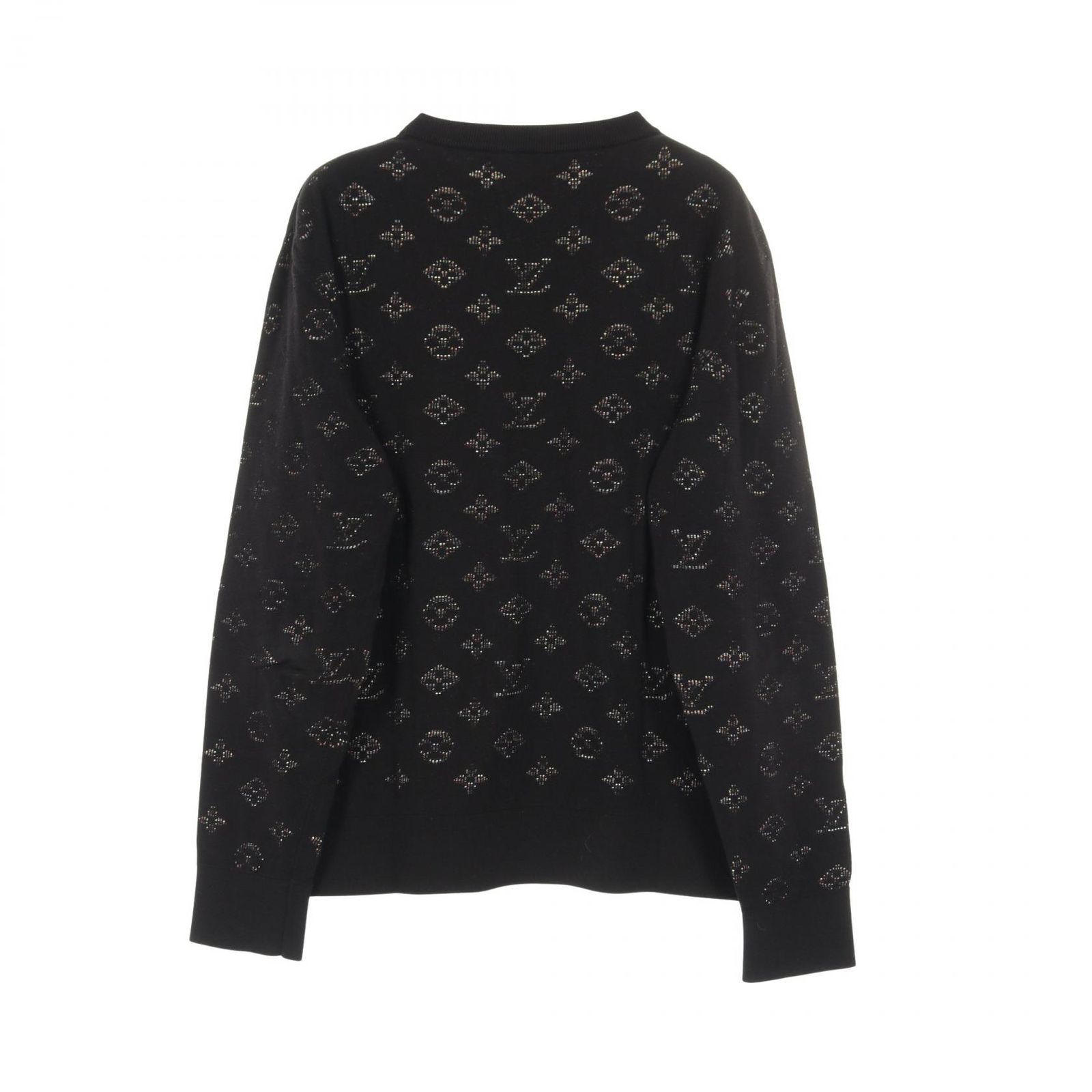 美品ルイヴィトン 20SS コットン×レーヨン ニット XL メンズ ブラック ルイ・ヴィトン LOUIS VUITTON ニット ドロップニードル