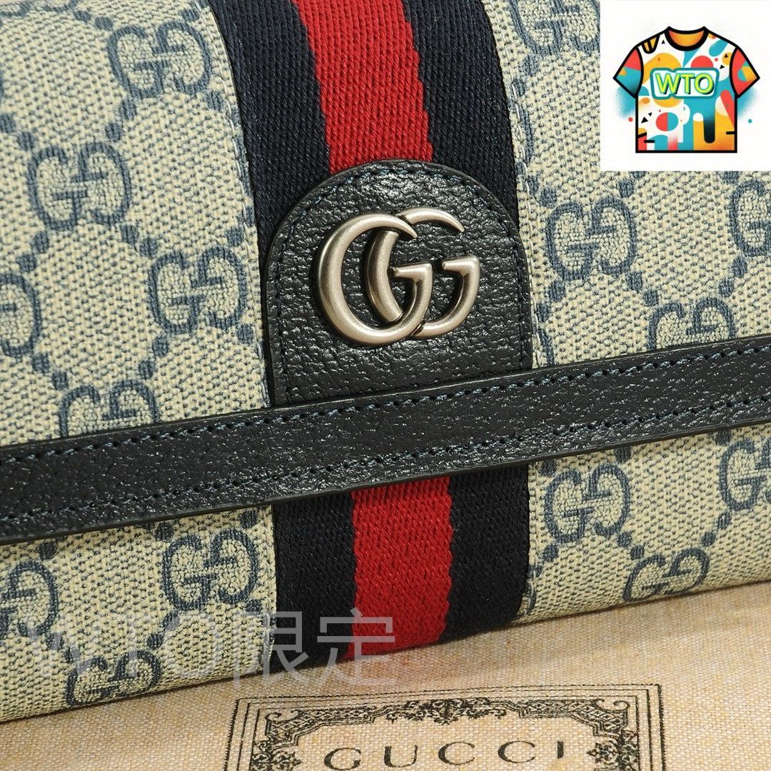 今日WTO】Gucci グッチ オフィディアシリーズ 二つ折り財布 GG