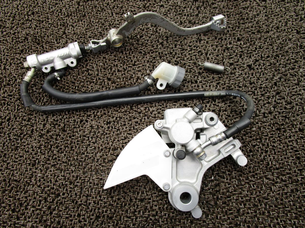 CRM250R-2 リアキャリパー マスター ブレーキペダル ▲A147 MD24 ホンダ MD244E キャブ車 動画有