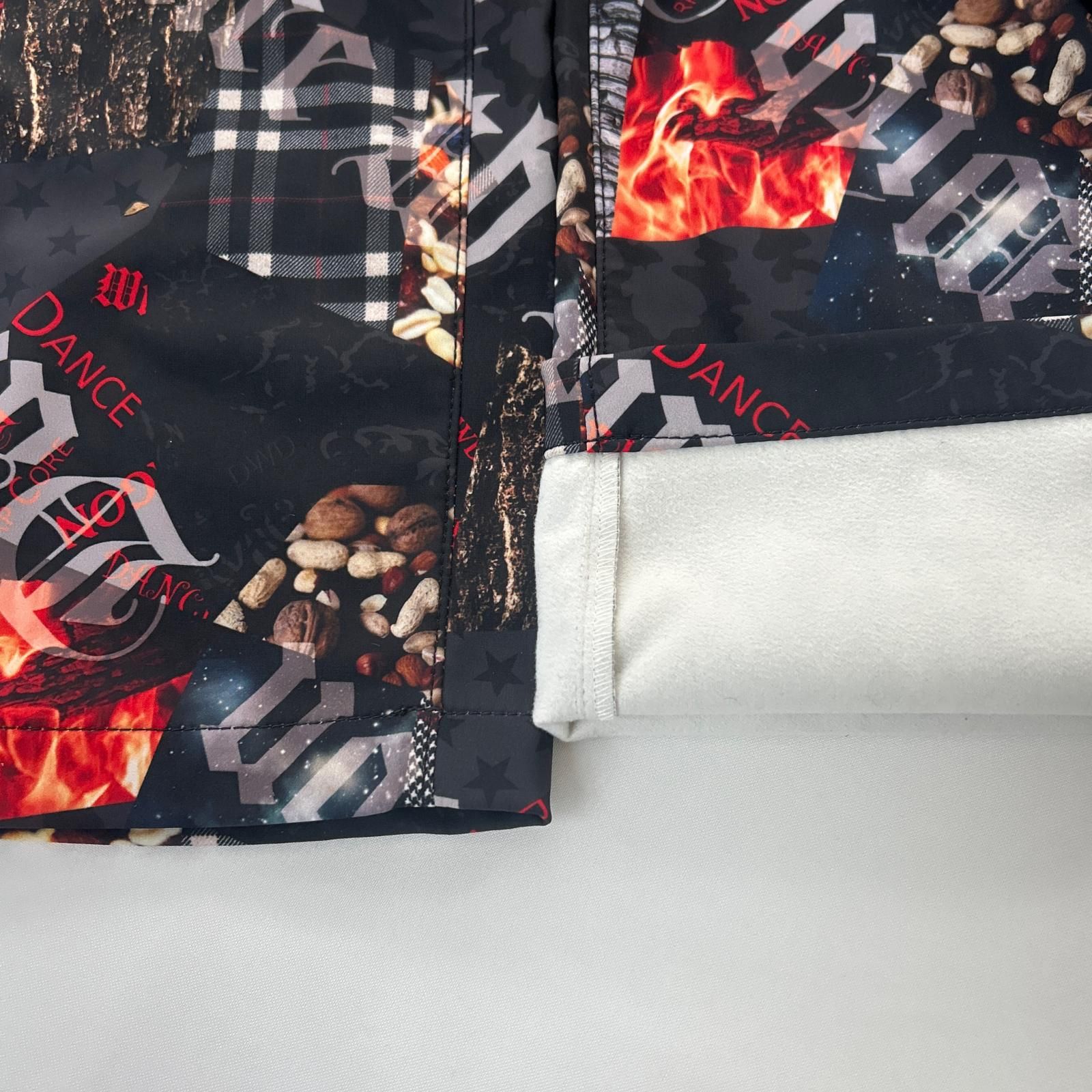 エレガントスタイル メンズ ダンスウィズドラゴン DANCE WITH DRAGON パンツ 2 M 黒系 ブラック 総柄 裏微起毛