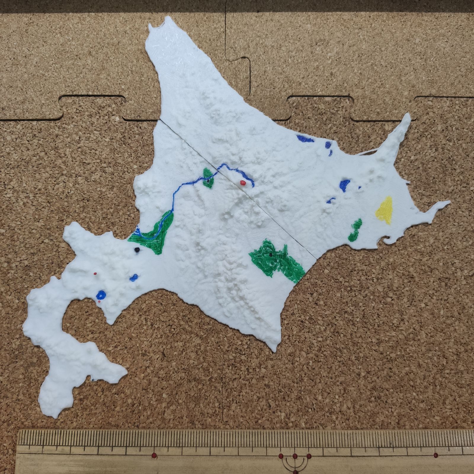 ご家庭用】日本列島立体3D白地図（都道府県パズル）【中学受験