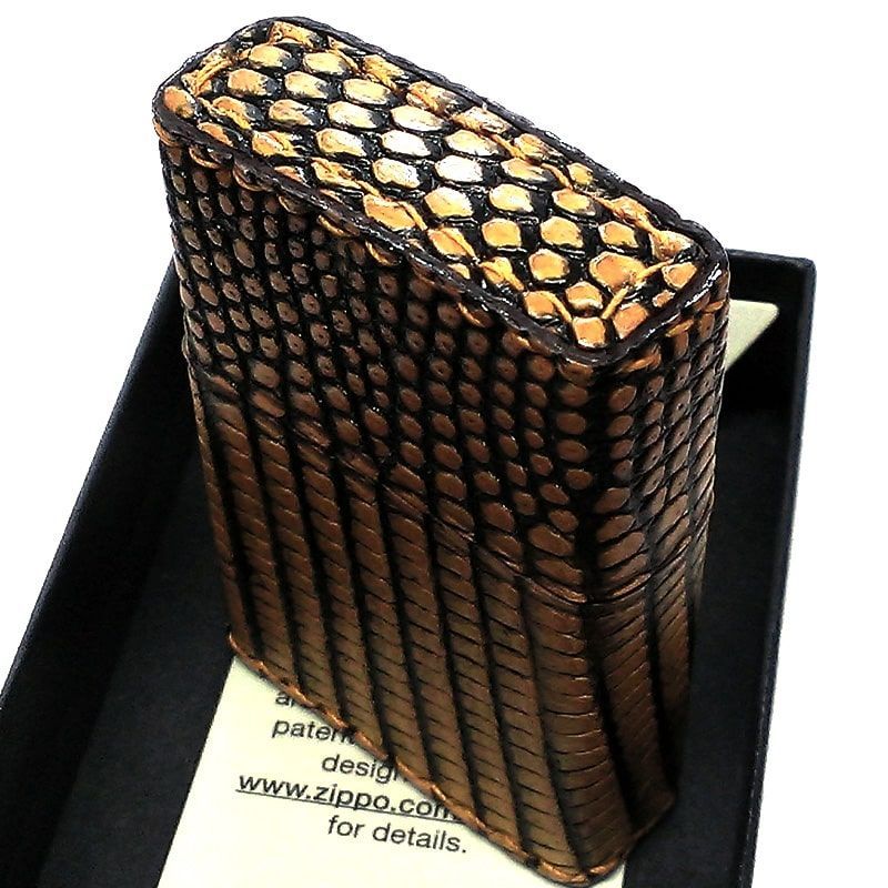 ZIPPO 本革巻き リザード ジッポ ライター 全面 トカゲ かっこいい