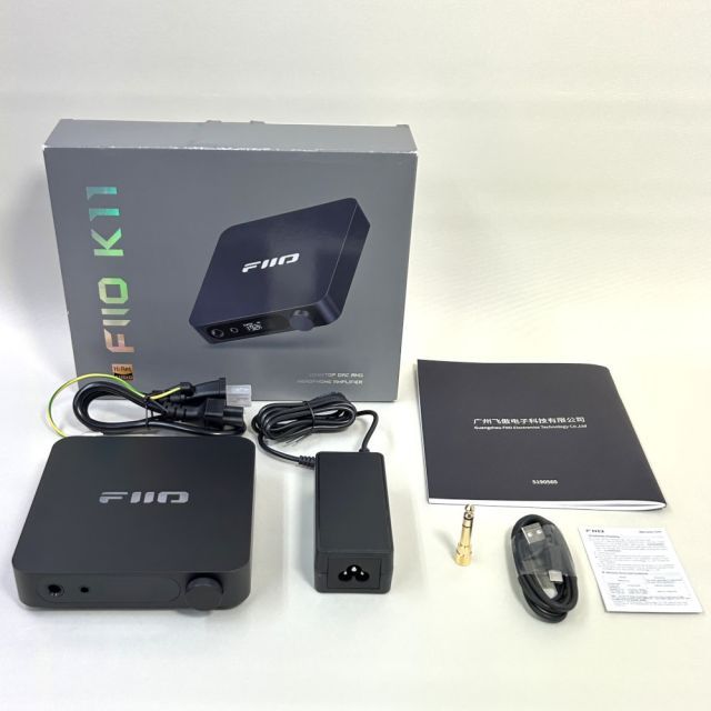 アウトレット品 FIIO DAC内蔵 ヘッドホンアンプ K11 ブラック FIO-K11-B
