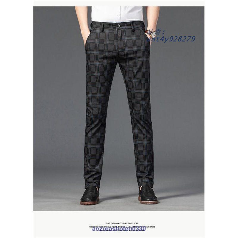 スラックス チノパン メンズ スリムパンツ ストレッチパンツ ボチェック柄 春夏 普段着 ビジネス 通勤用 チノパンツ 男性ズボン ant4y928279 チノパン メンズ ストレッチ チェック ロングパンツ スキニー