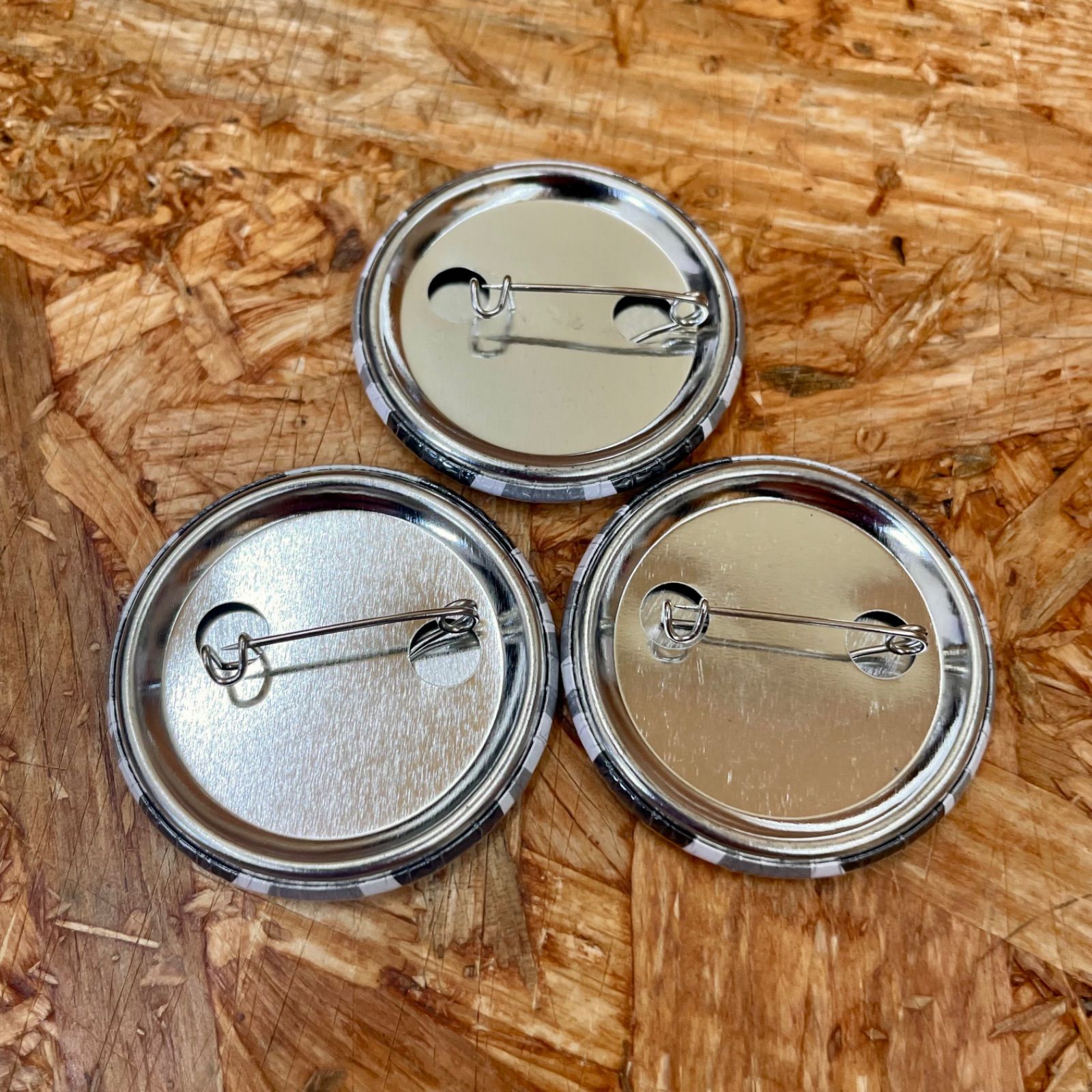 3個セット モノクロユニオンジャック 缶バッジ 44mm モッズマーク