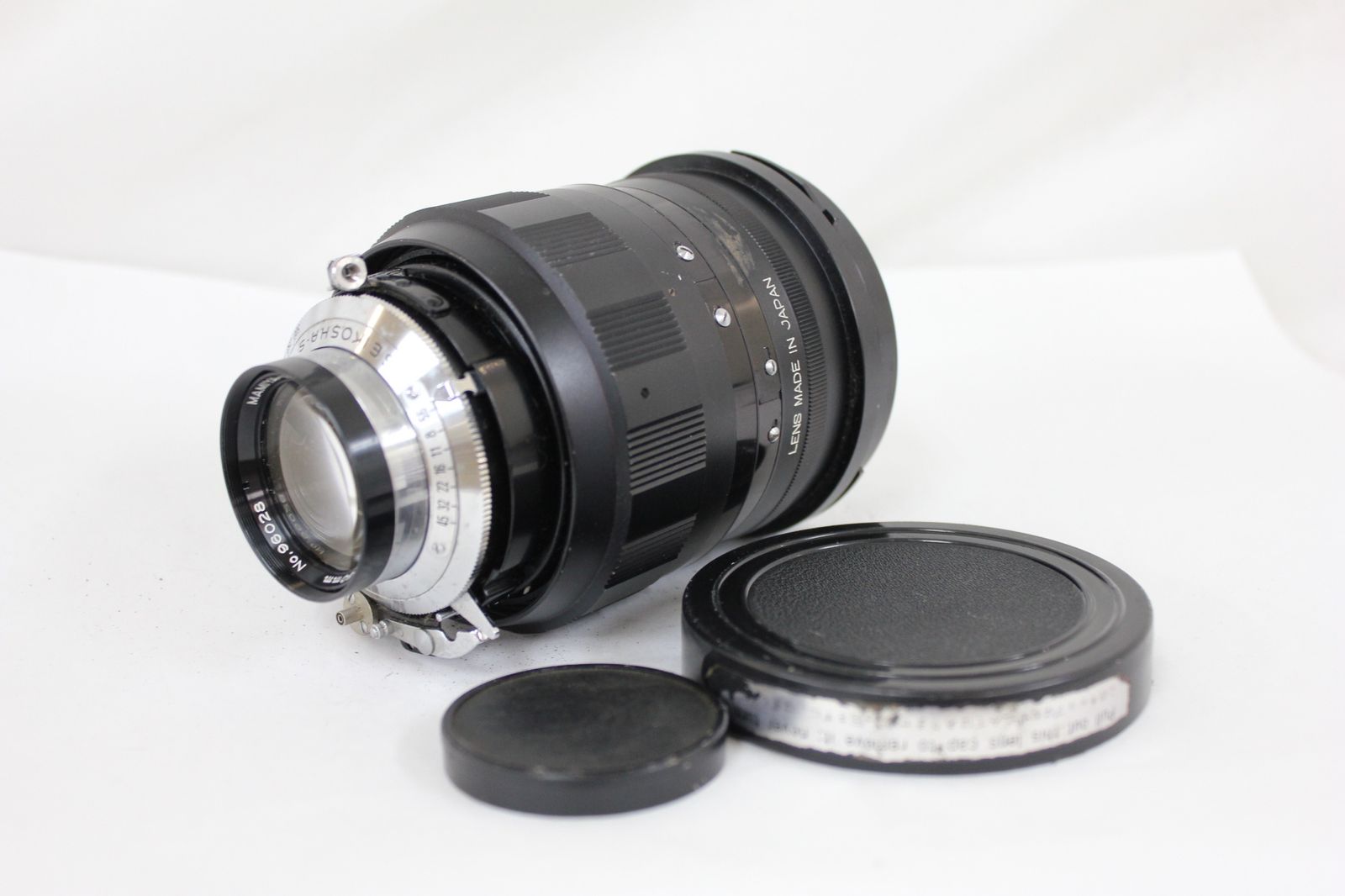 返品保証 マミヤ Mamiya-Sekor 150mm F5.6 前後キャップ付き レンズ M6439