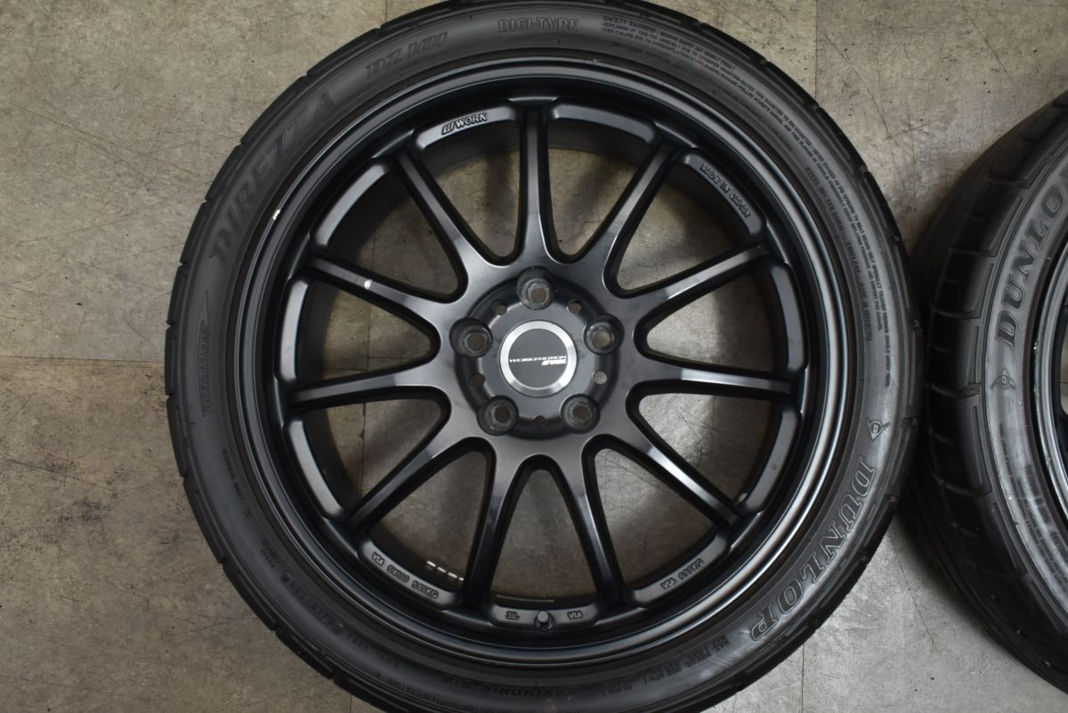 程度良好 WORK エモーション 11R 18in 7.5J 47 114.3 ダンロップ ディレッツァ DZ101 235 40R18 FK FL FD シビック ZE4 インサイト