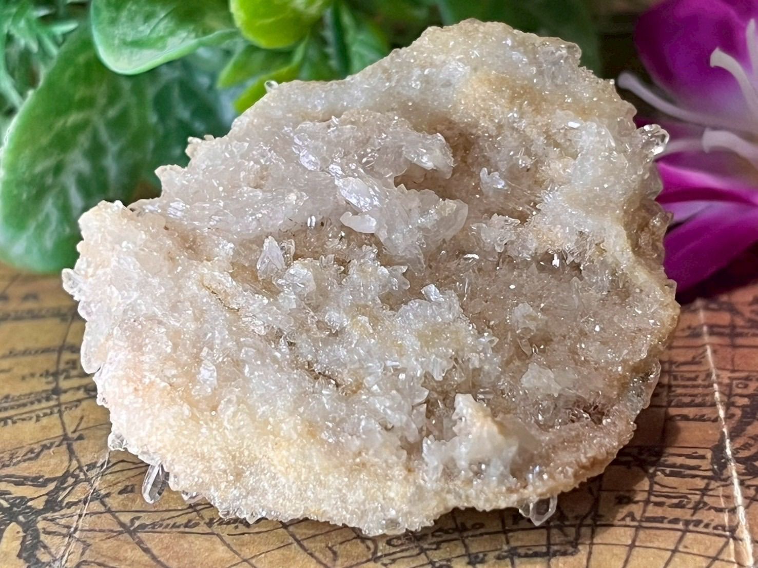ヒマラヤ✨ レインボー　マニカラン産　ピンク水晶  原石　クラスター 高品質]インド/マニカラン産ヒマラヤ水晶クラスター/原石小さめ