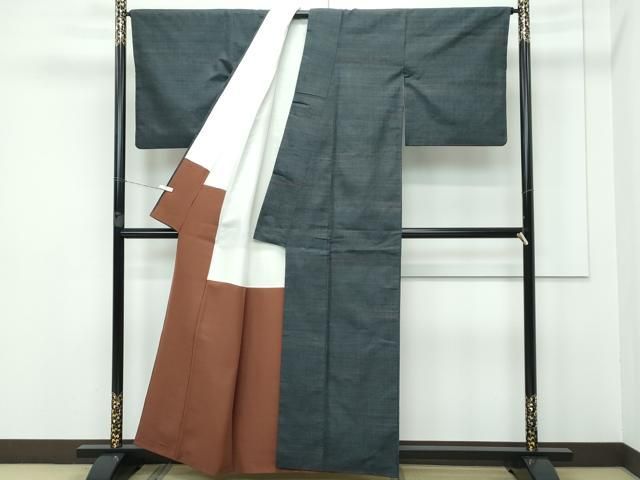 平和屋本店□極上 郡上紬 草木染 霞文 逸品 CZAA3264s5 - メルカリ