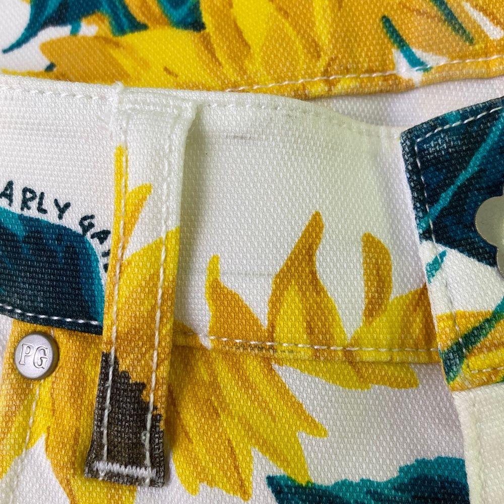 サイズ：0 PEARLY GATES パーリーゲイツ パンツ ひまわり ホワイト系