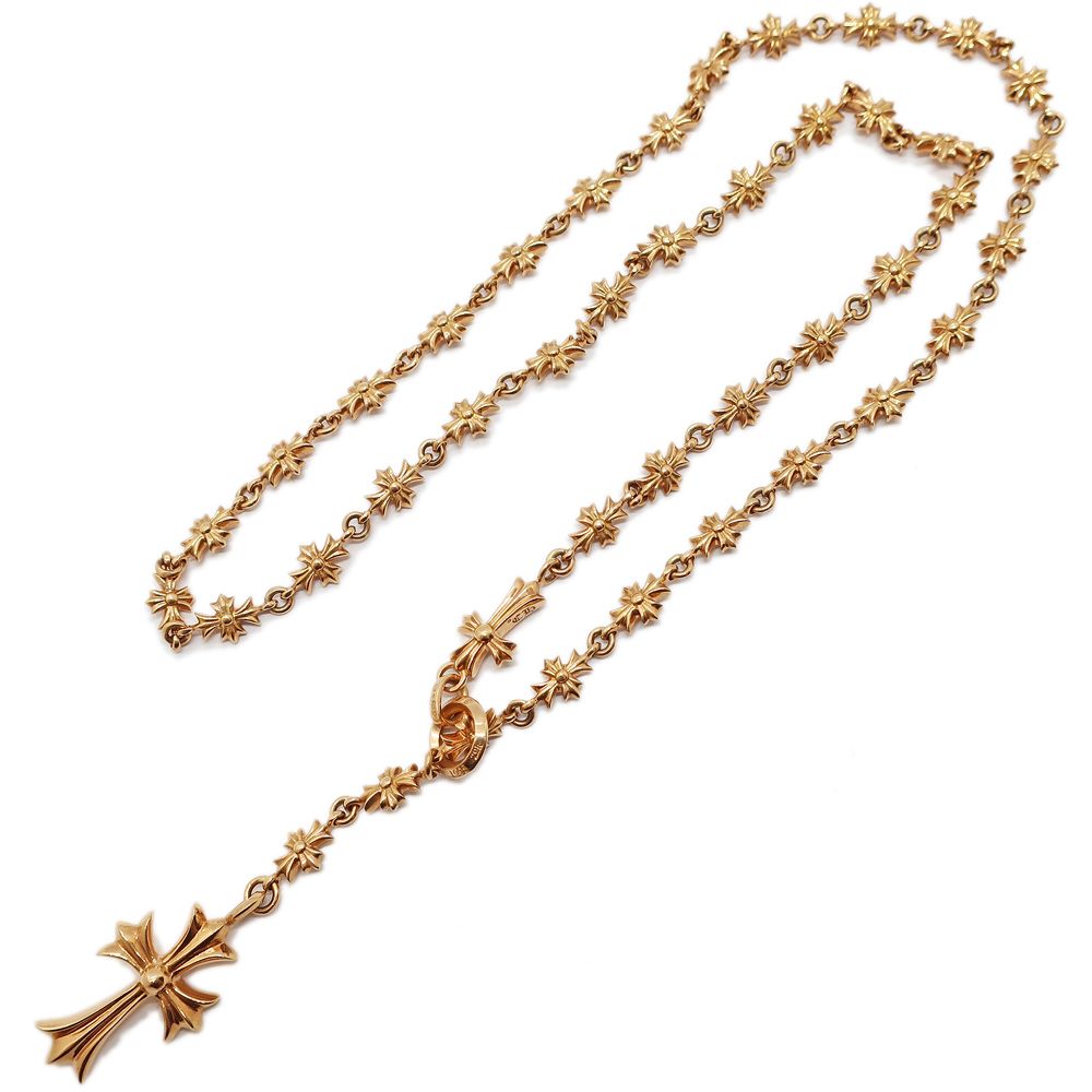 クロムハーツ 22k ロザリオ ネックレス タイニーE ベビーファット