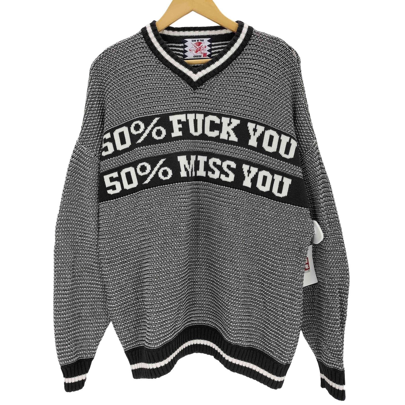 サノバチーズ SON OF THE CHEESE 50% V knit メンズ import：M 