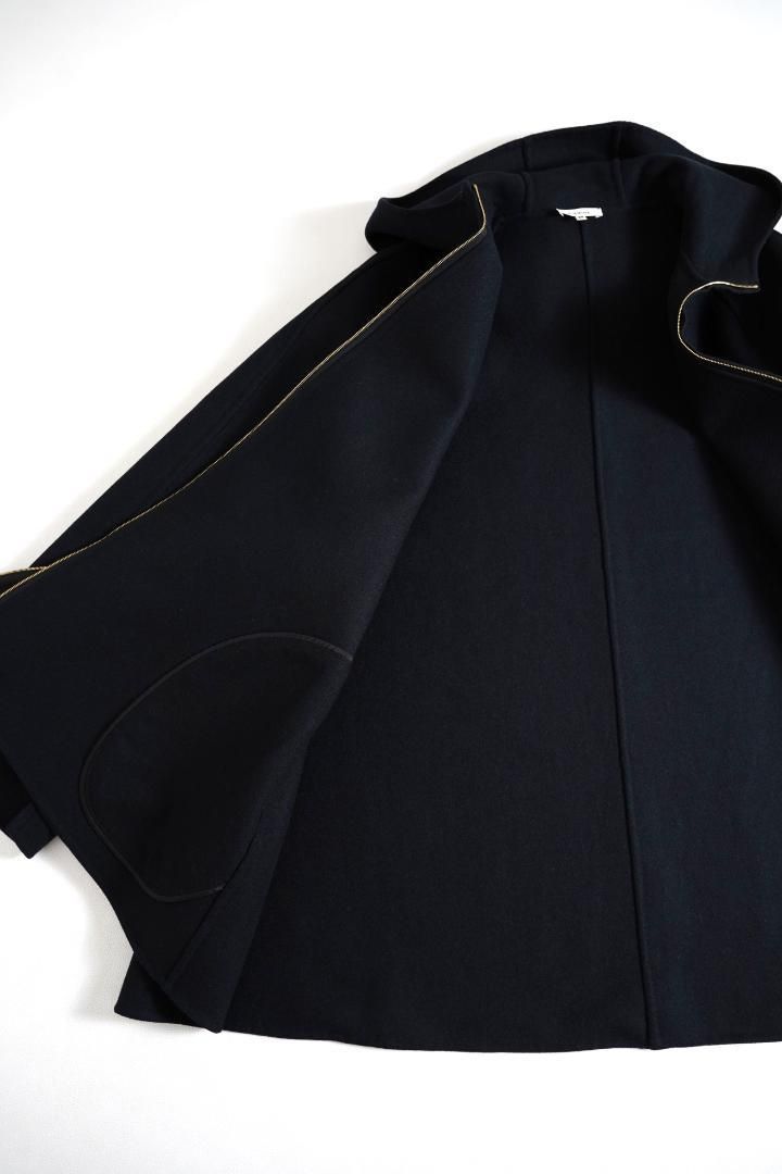 349y*美品 ブラミンク BLAMINK ダブルフェイス フーデッド コート