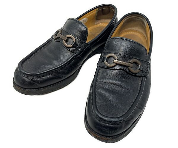 バーバリー ロンドン ビットローファー ブラック 26cm BURBERRY LONDON バーバリー ロンドン レザー ビット ローファー 24.5