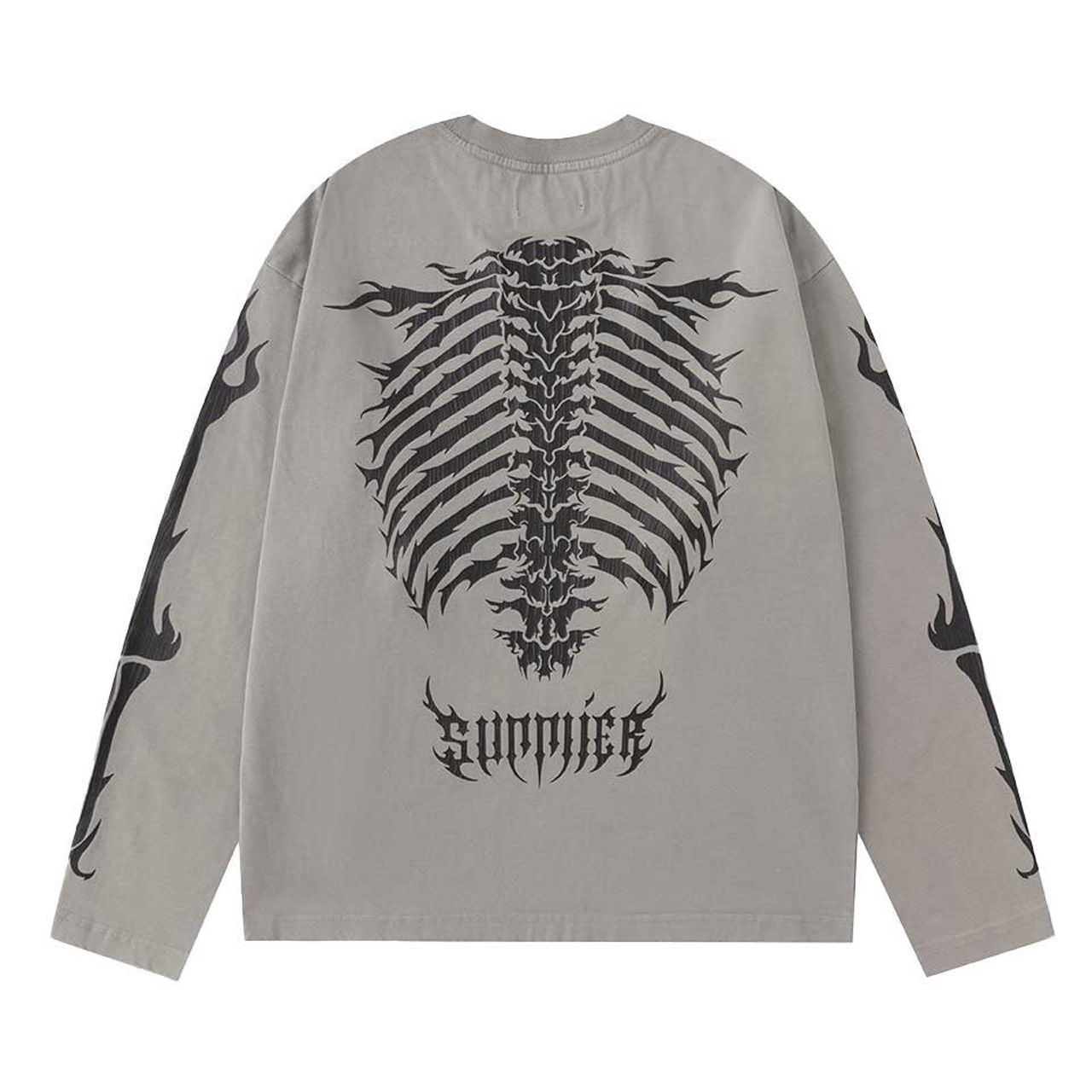 SUPPLIER サプライヤー Fire Bones Long Sleeve Tee Beige