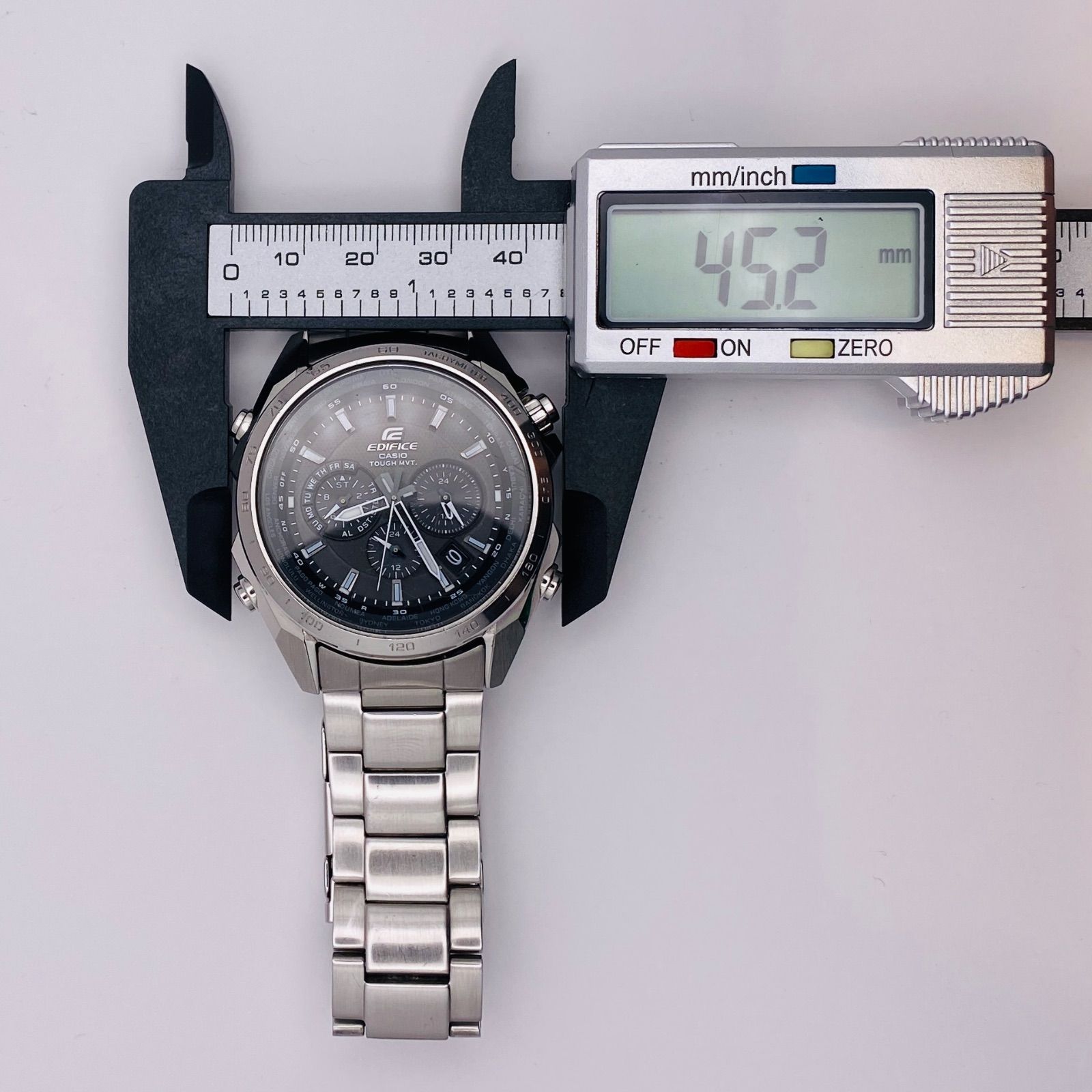 T128）良品 稼動品 CASIO カシオ 電波ソーラー EDIFICE エディフィス 