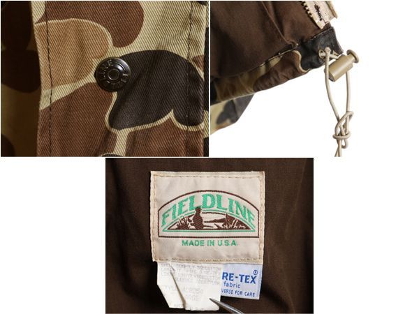 USA製 FIELDLINE ダックハンター カモ ゴアテックス ジャケット お得なクーポン配布中!】 80s USA製 FIELDLINE ダックハンター