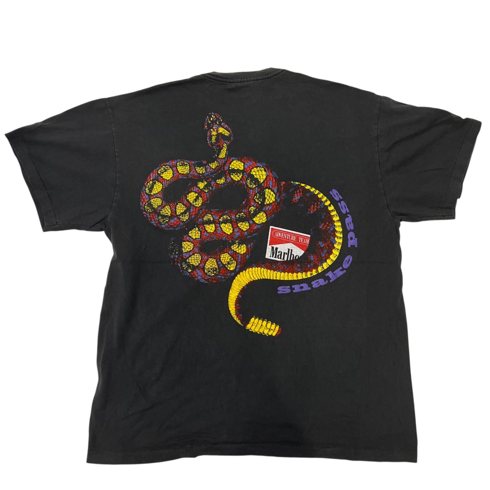 Marlboro マルボロ　スネークパス　ロンT 長袖ブラック 中古・古着通販】marlboro (マルボロ) スネークパス長袖tシャツ