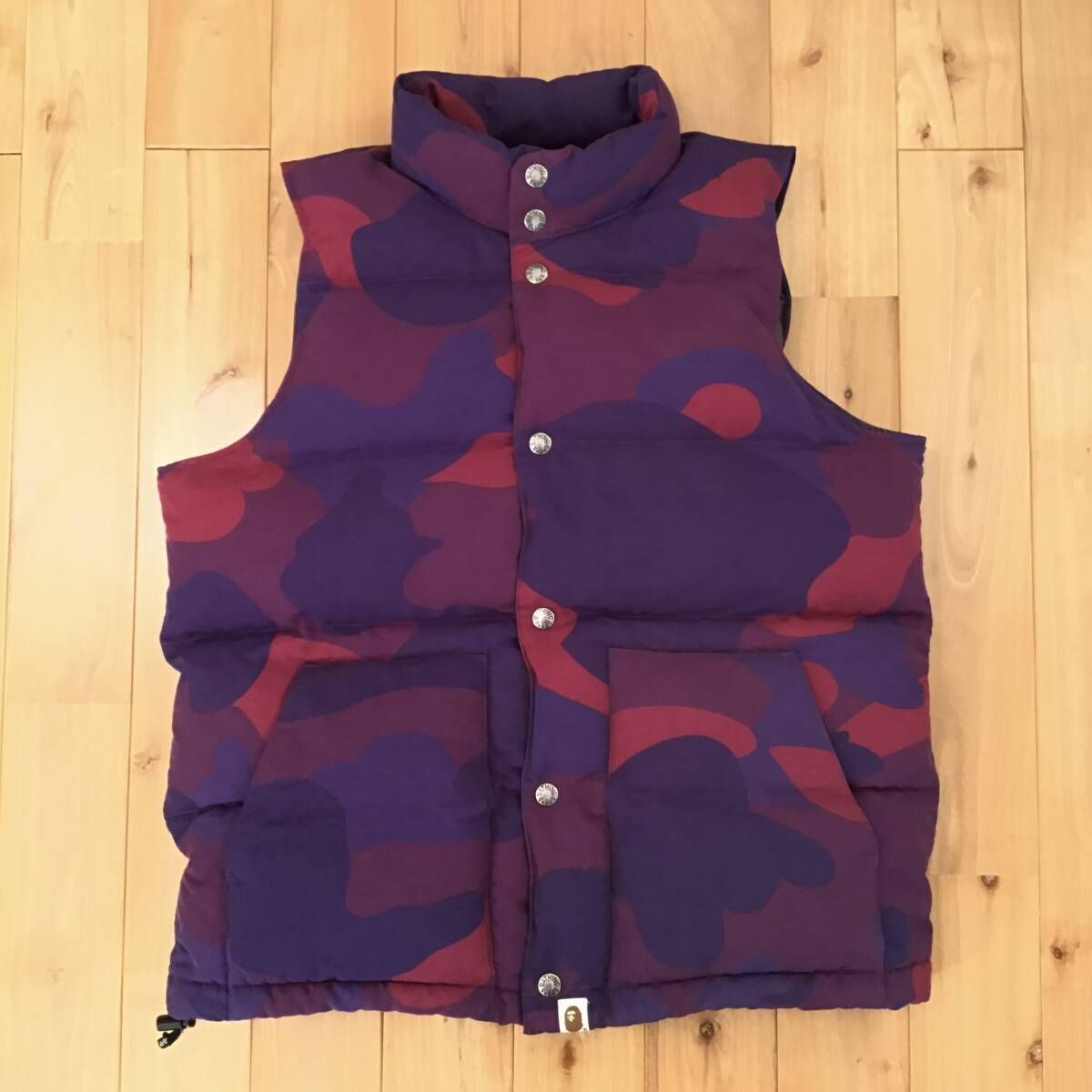 bape ダウンべスト ダウン ベスト Giant Purple camo Mサイズ a bathing ape BAPE