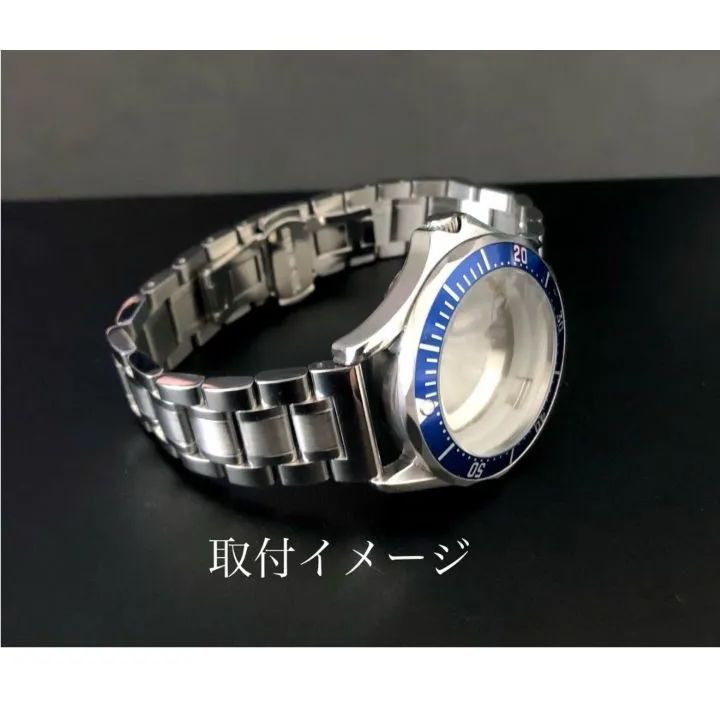 19mm 腕時計 ステンレス ブレスレット シルバー フラットエンド