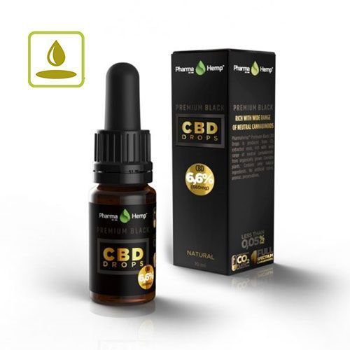 PharmaHemp 6.6％（660mg）CBD OIL DROP PREMIUM BLACK 10ml