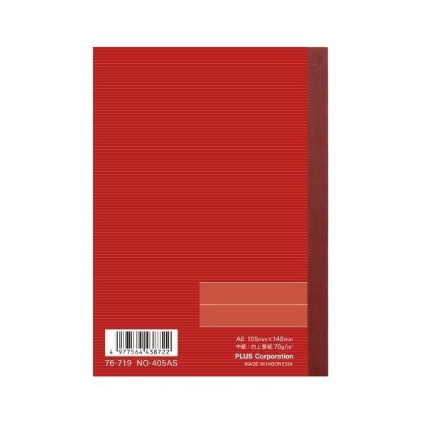 （まとめ）プラス ノートブック NO-405AS A6 A罫20冊【×30セット