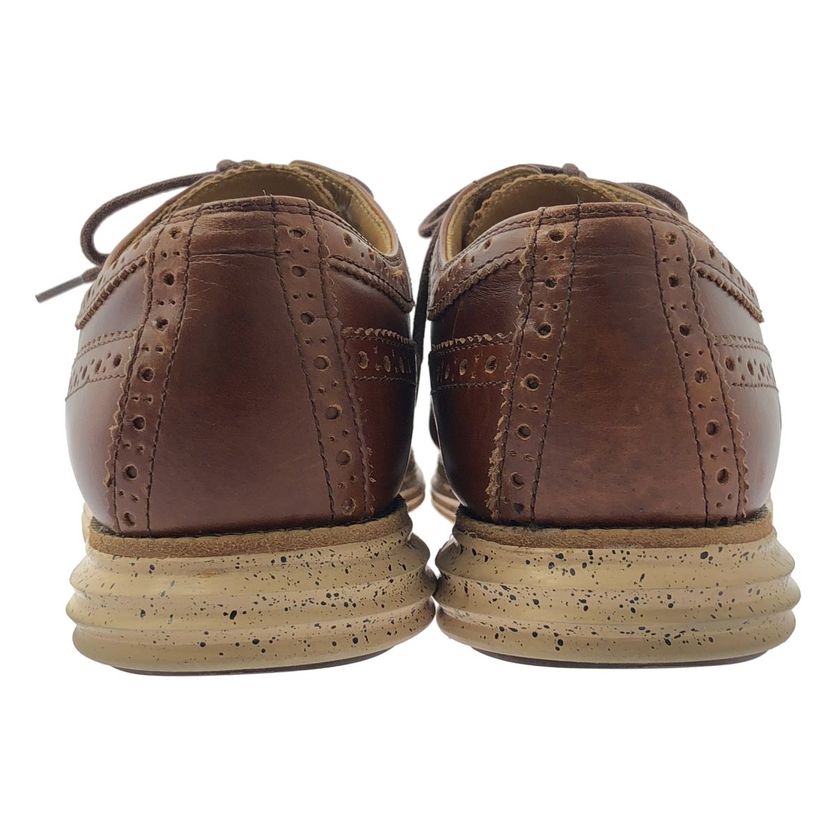 美品　コールハーン　ドレスシューズ　ウイングチップ　ブラウン　本革　1856 美品 コールハーン ドレスシューズ ウイングチップ ブラウン 本革 1856