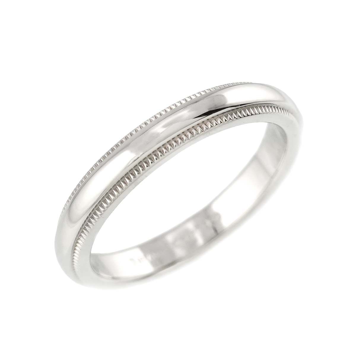 ティファニー TIFFANY&CO. ミルグレイン 10号 リング 幅3mm Pt