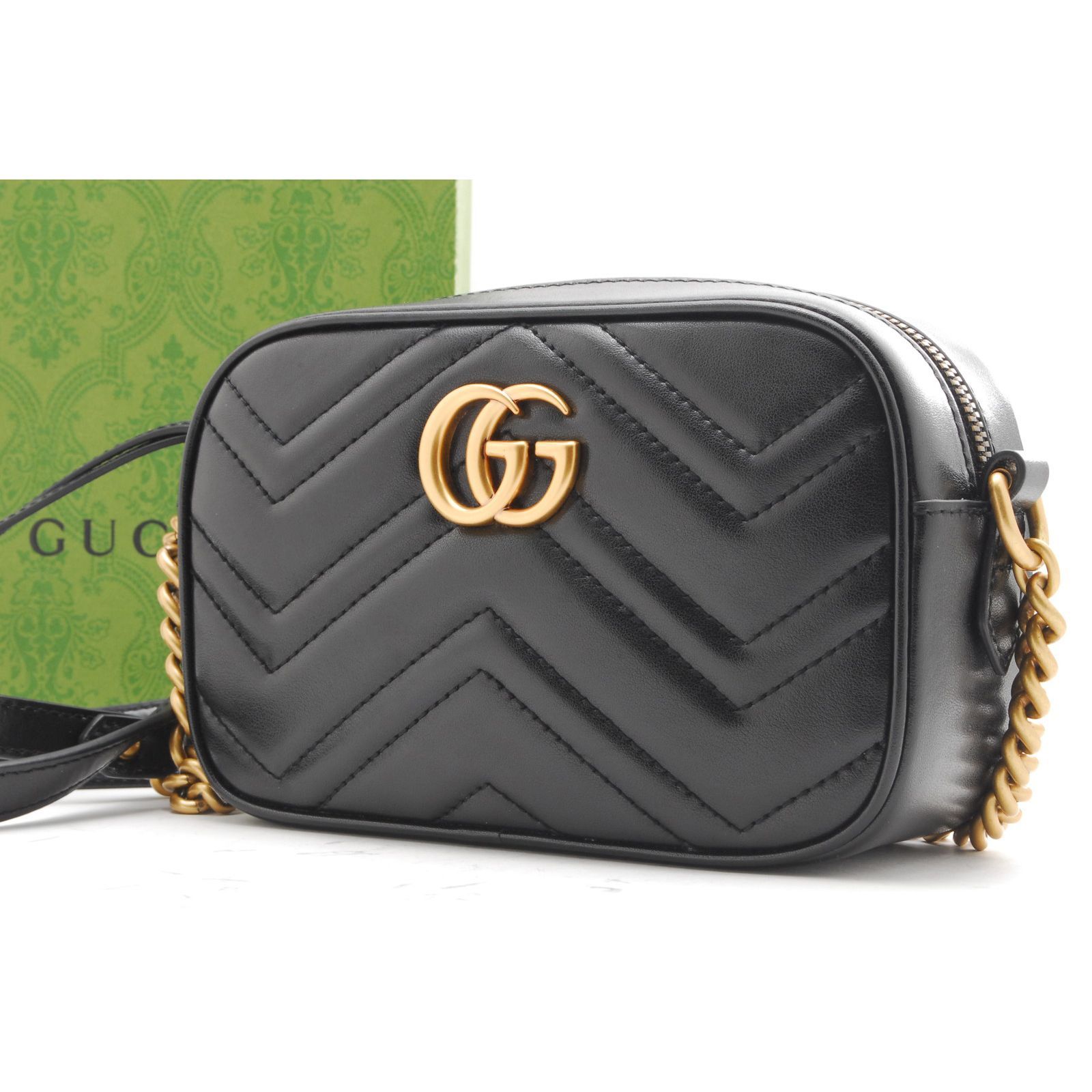 GUCCI グッチ【極美品】マーモント ショルダーバッグ ブラック 448065