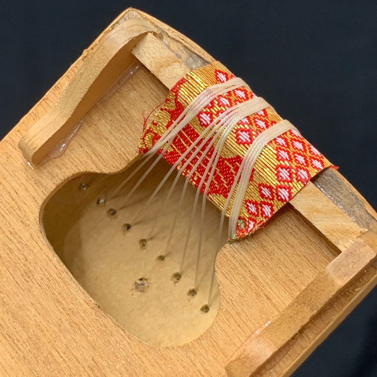 お琴 ミニお琴 昭和レトロ 短琴 和楽器 弦楽器 十三弦 箱付き